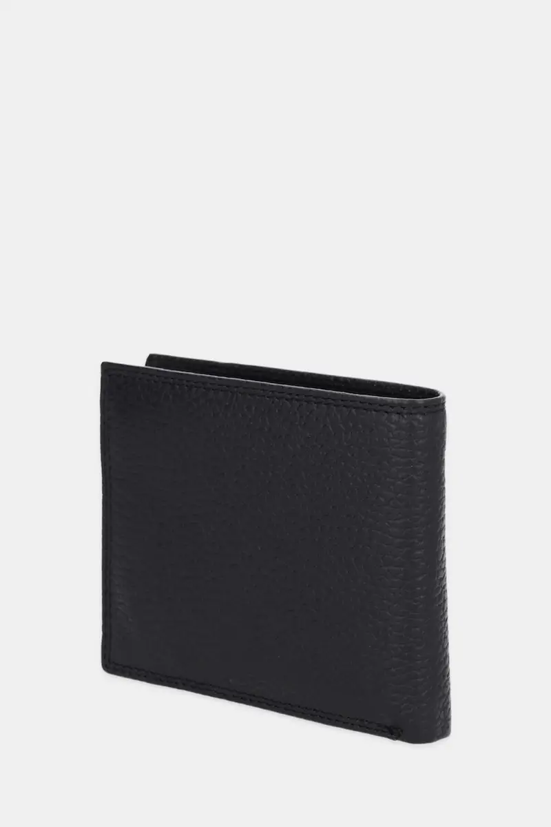 portafoglio in pelle Nero miniatura 2