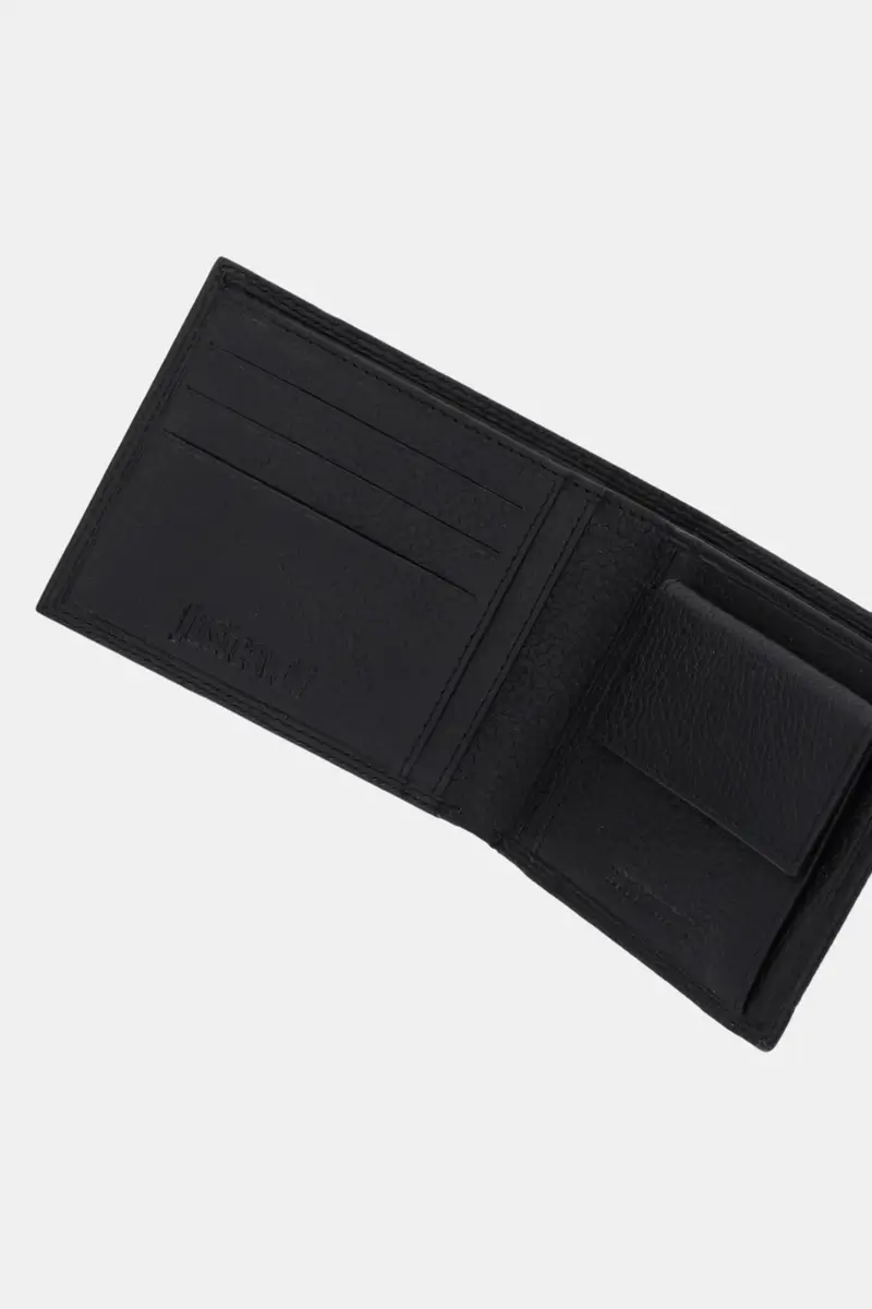 portafoglio in pelle Nero miniatura 4