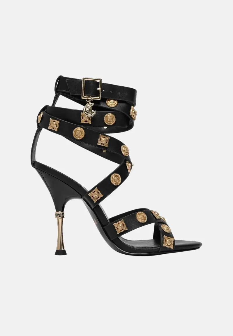 Sandali con tacco neri da donna