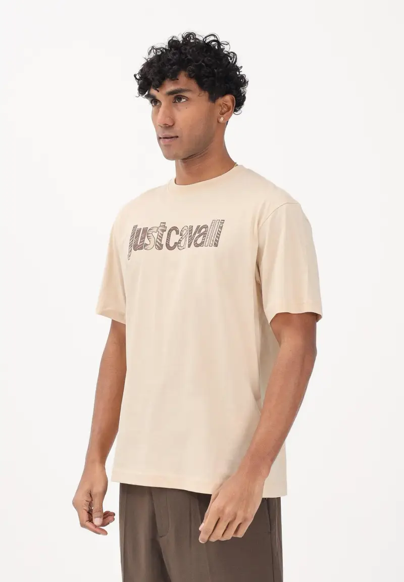 Just Cavalli T-shirt Uomo Beige 4246042