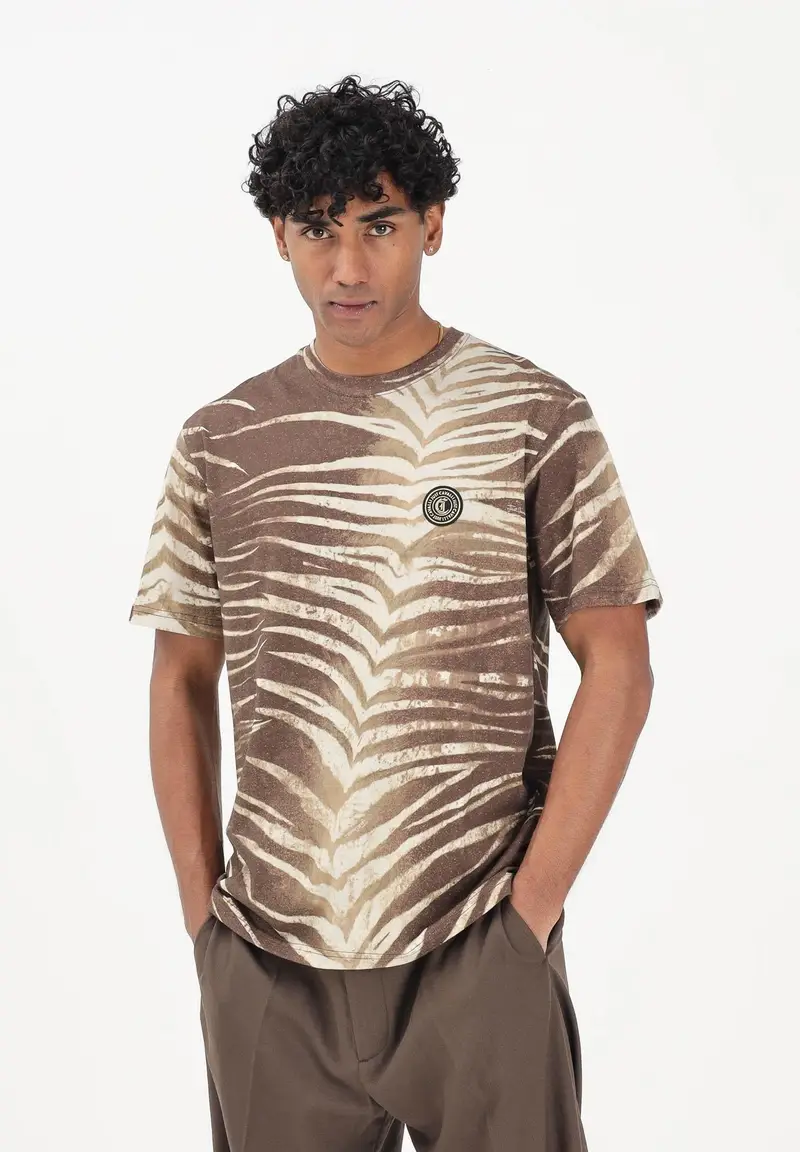 Just Cavalli T-shirt Uomo Beige 4246052 miniatura 2