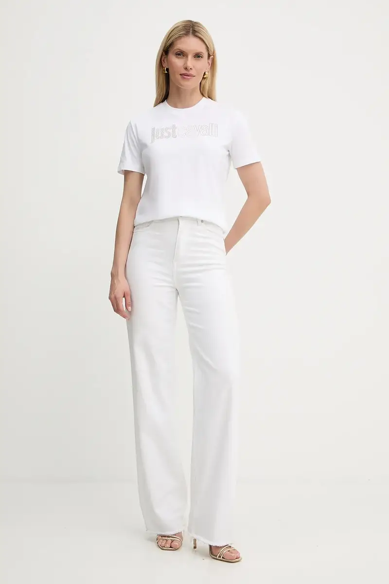 Just Cavalli T-shirt Donna Bianco 3577426 miniatura 2