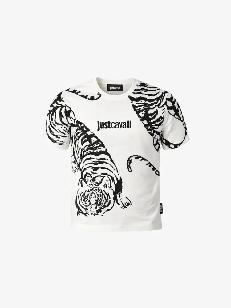 tshirt bianca bambino maxi logo