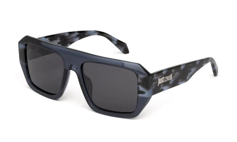 Just Cavalli Unisex SJC101V  0W47 Occhiali da sole Acetato Blu Fumo Squadrata Normale