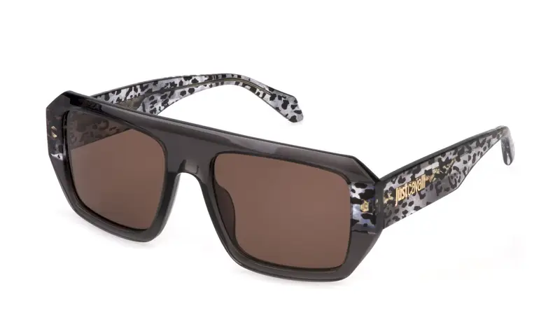 Just Cavalli Unisex SJC101V  819 Occhiali da sole Acetato Grigio Marrone Squadrata Normale