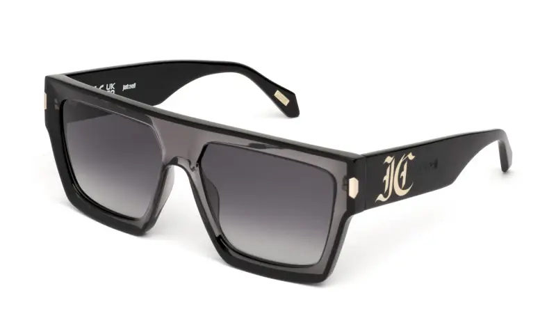 Unisex SJC107V 04GT Occhiali da sole Acetato Nero Fumo Squadrata Normale Sfumato