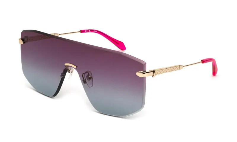 Just Cavalli Unisex SJC111  300Y Occhiali da sole Metallo Oro  Squadrata Normale Sfumato