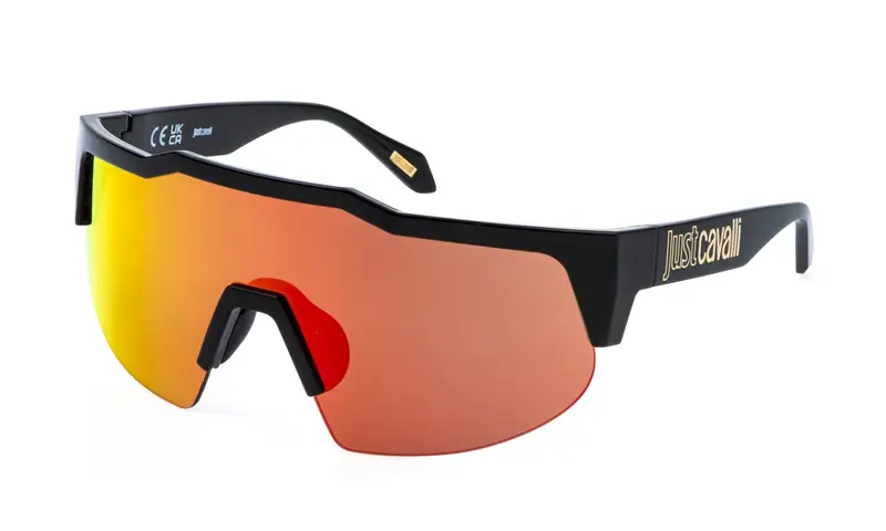 Just Cavalli Unisex SJC154  Z42A Occhiali da sole Iniettato Nero  Maschera Normale