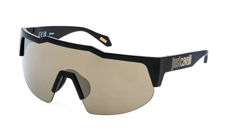 Just Cavalli Unisex SJC154  Z42G Occhiali da sole Iniettato Nero Fumo Maschera Normale
