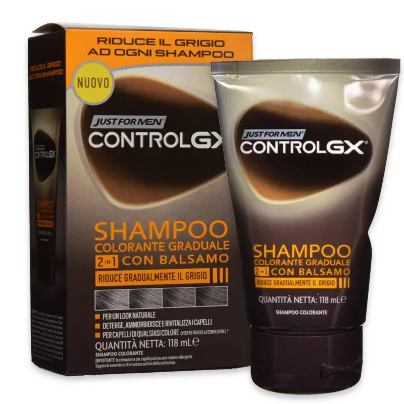 Jfm control gx 2 in 1 shampoo colorante graduale antigrigio 118 ml