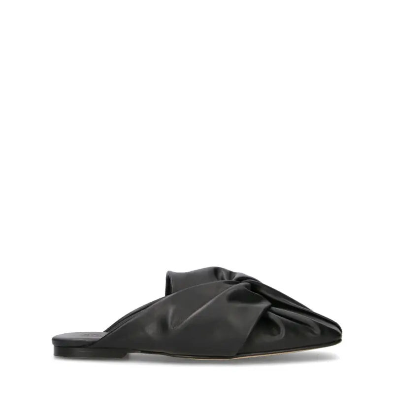 Sabot donna nero in pelle Vario