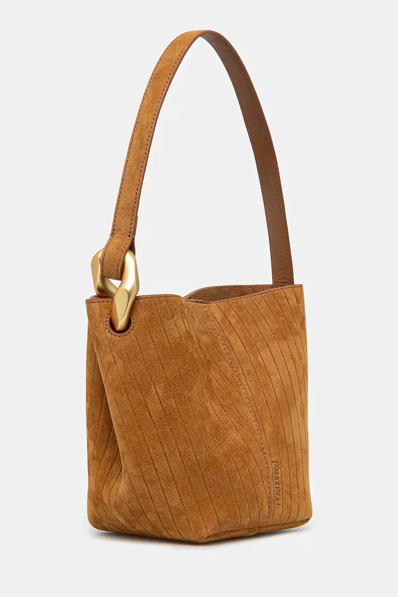 borsa in nabuk The Jwa Corner Small Bucket colore marrone HB0740.LA0375 miniatura 2