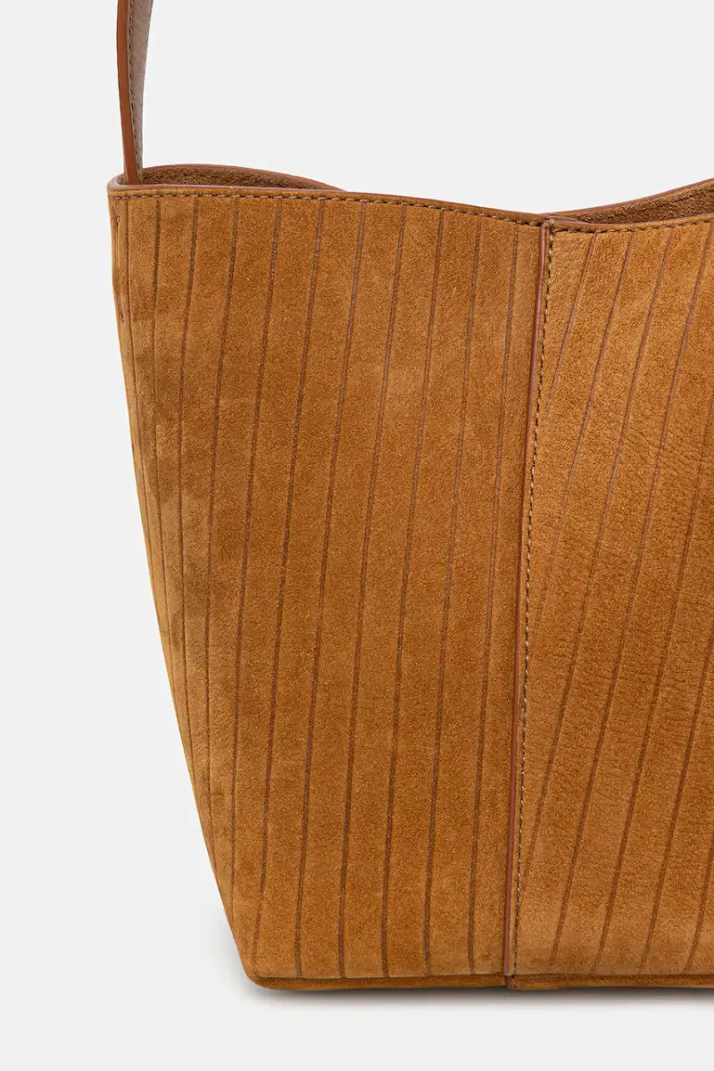 borsa in nabuk The Jwa Corner Small Bucket colore marrone HB0740.LA0375 miniatura 3