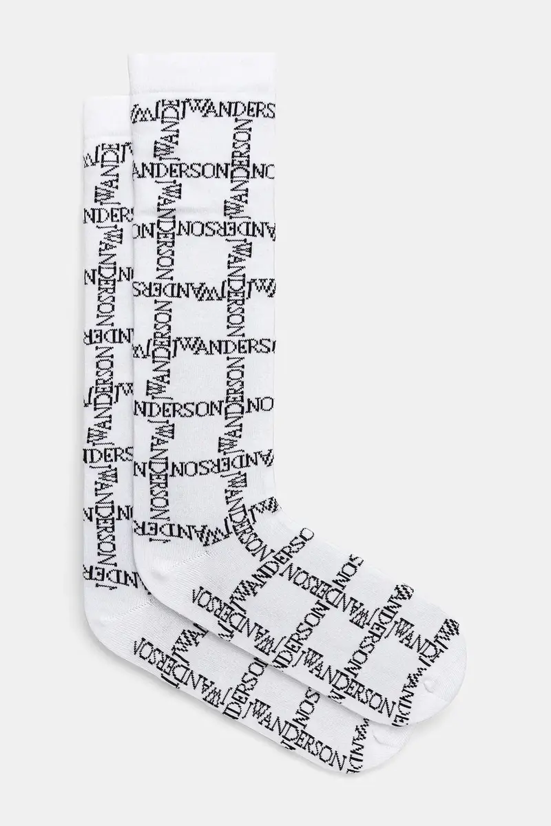 calzini Logo Grid Long colore bianco KW1034.YN0273.903