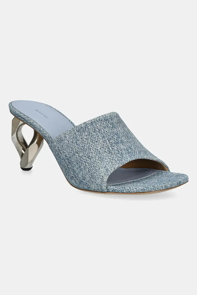 ciabatte slide Chain Heel Open Mule donna colore blu SN0104 LA0238 800