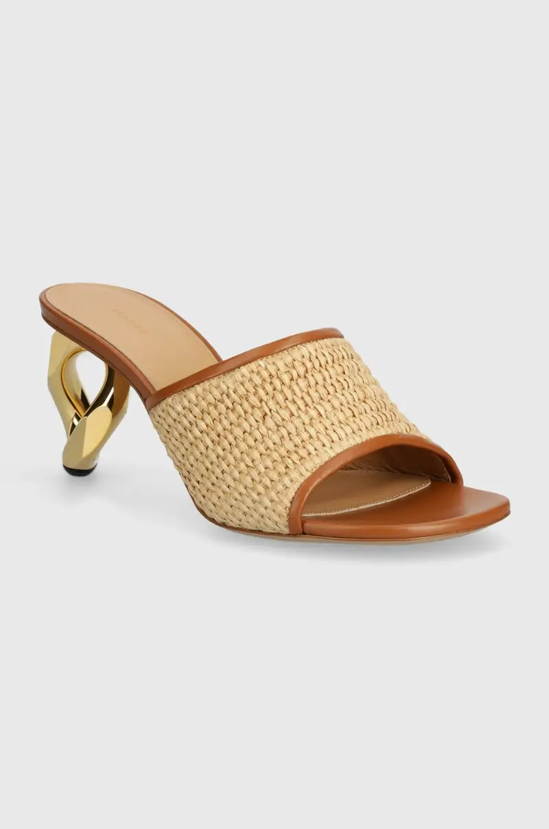 ciabatte slide Raffia Sandal donna colore beige ANW42230A