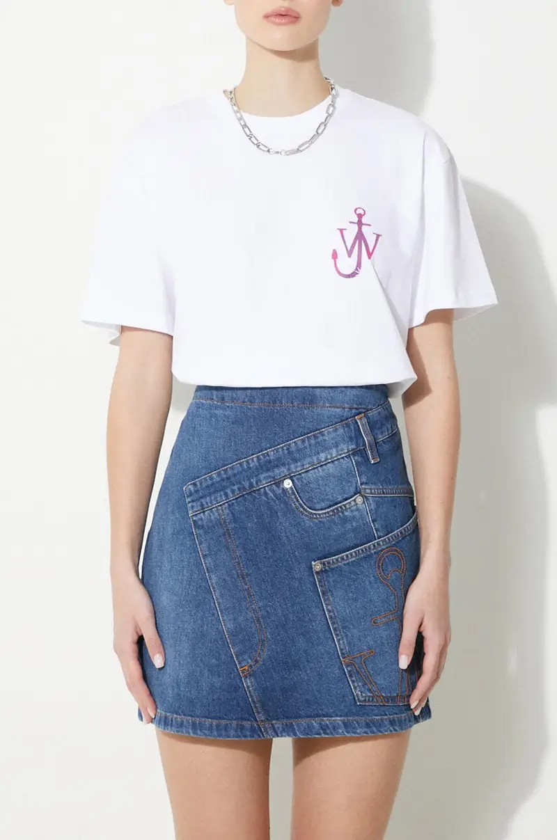 gonna di jeans Twisted Mini Skirt colore blu DK0020.PG1499.804