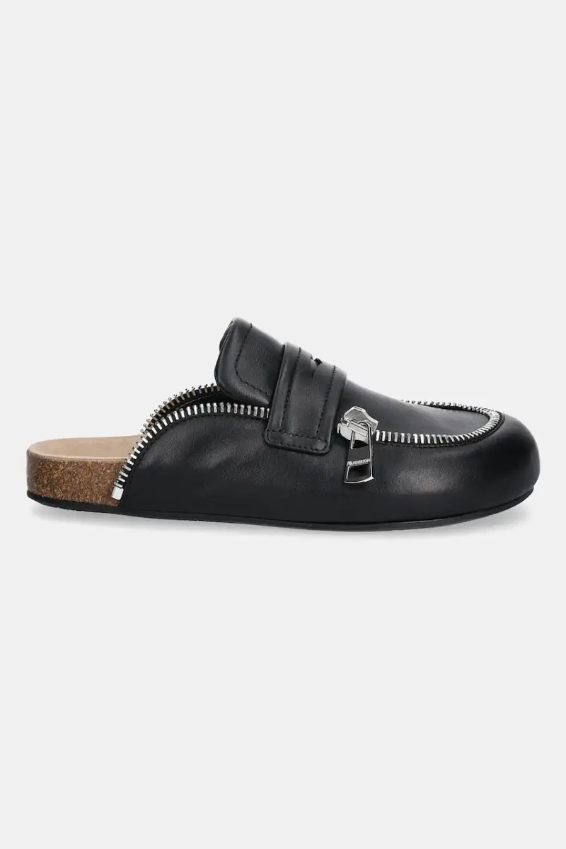 infradito in pelle Biker Loafer colore nero LF0071 LA0268 999 miniatura 2