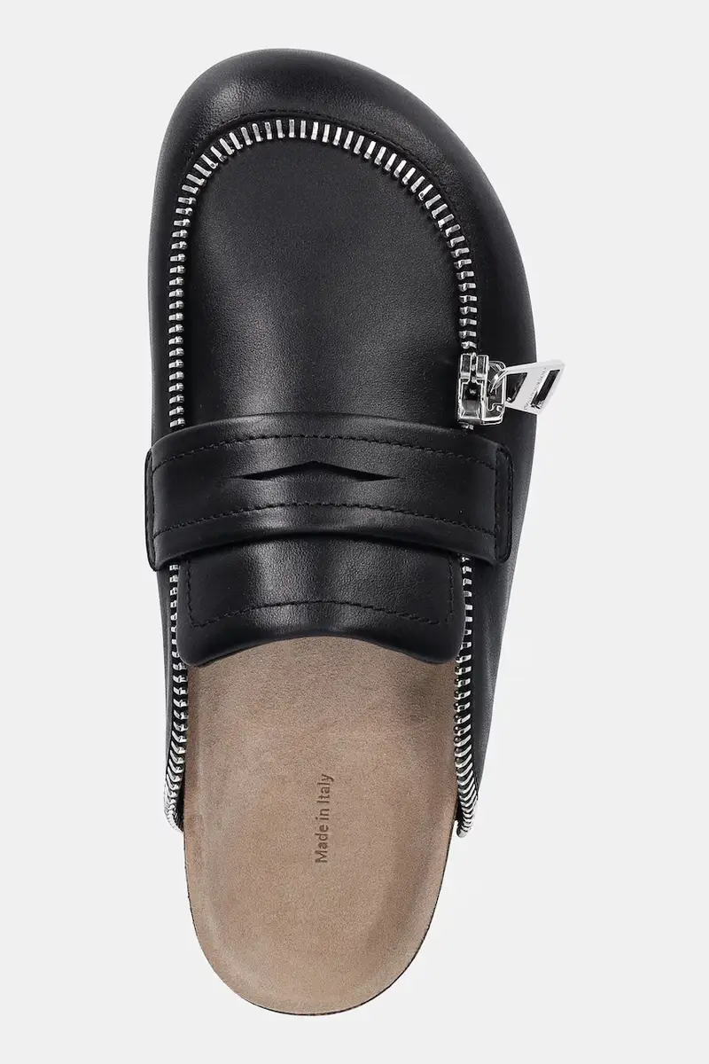 infradito in pelle Biker Loafer colore nero LF0071 LA0268 999 miniatura 4