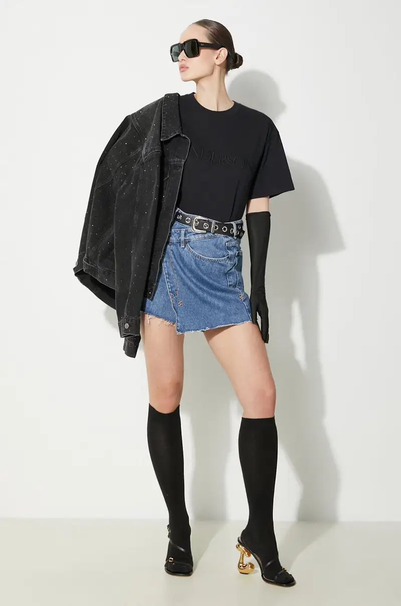 JW Anderson T-shirt Donna Nero 3171963 miniatura 2