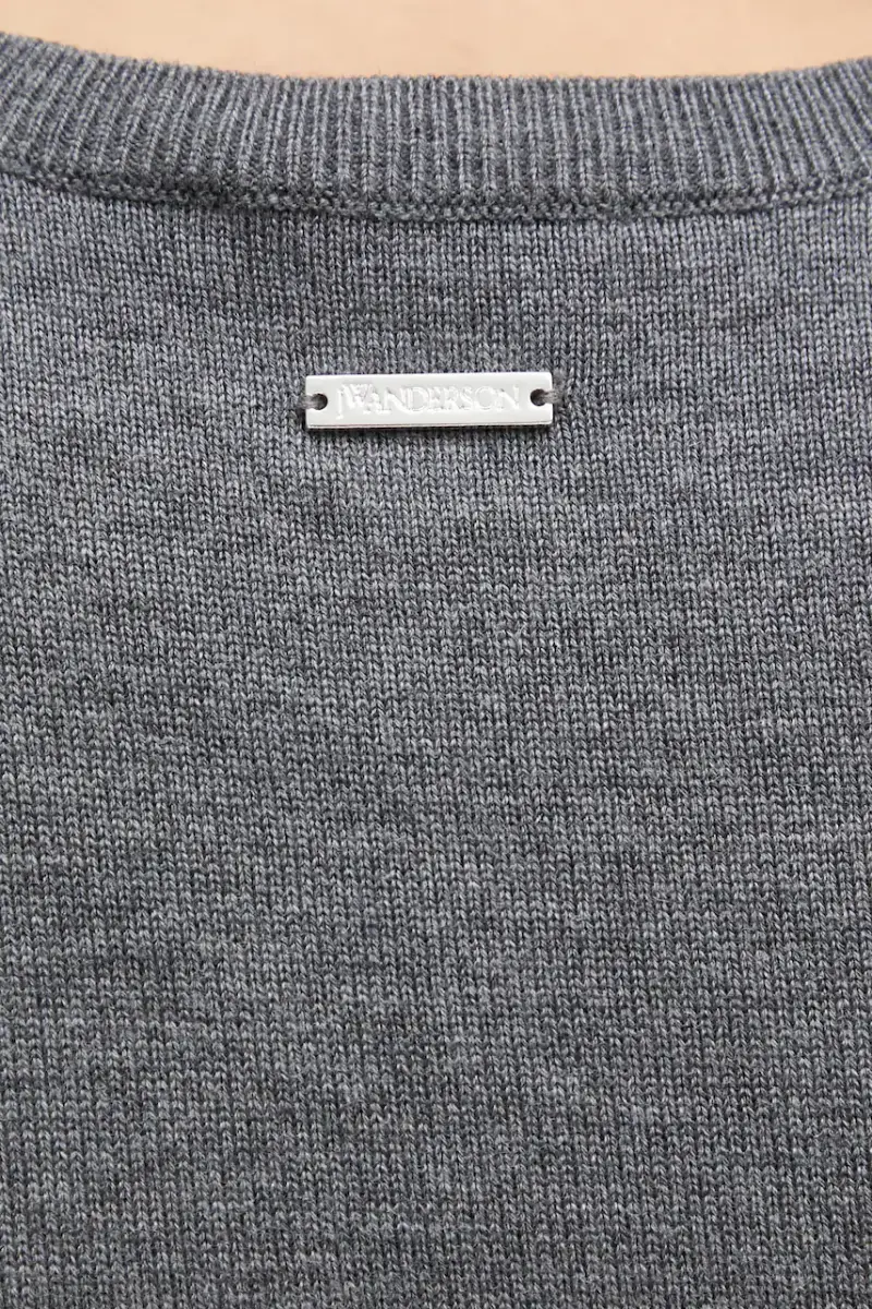 vestito con lana Tie Detail Sleeveless colore grigio KW1445.YN0320 miniatura 5