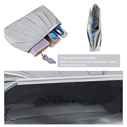 Jywmsc Sacchetti da sera per le donne in raso elegante borsa da sera a pieghe borse da sposa in argento per le donne miniatura 3