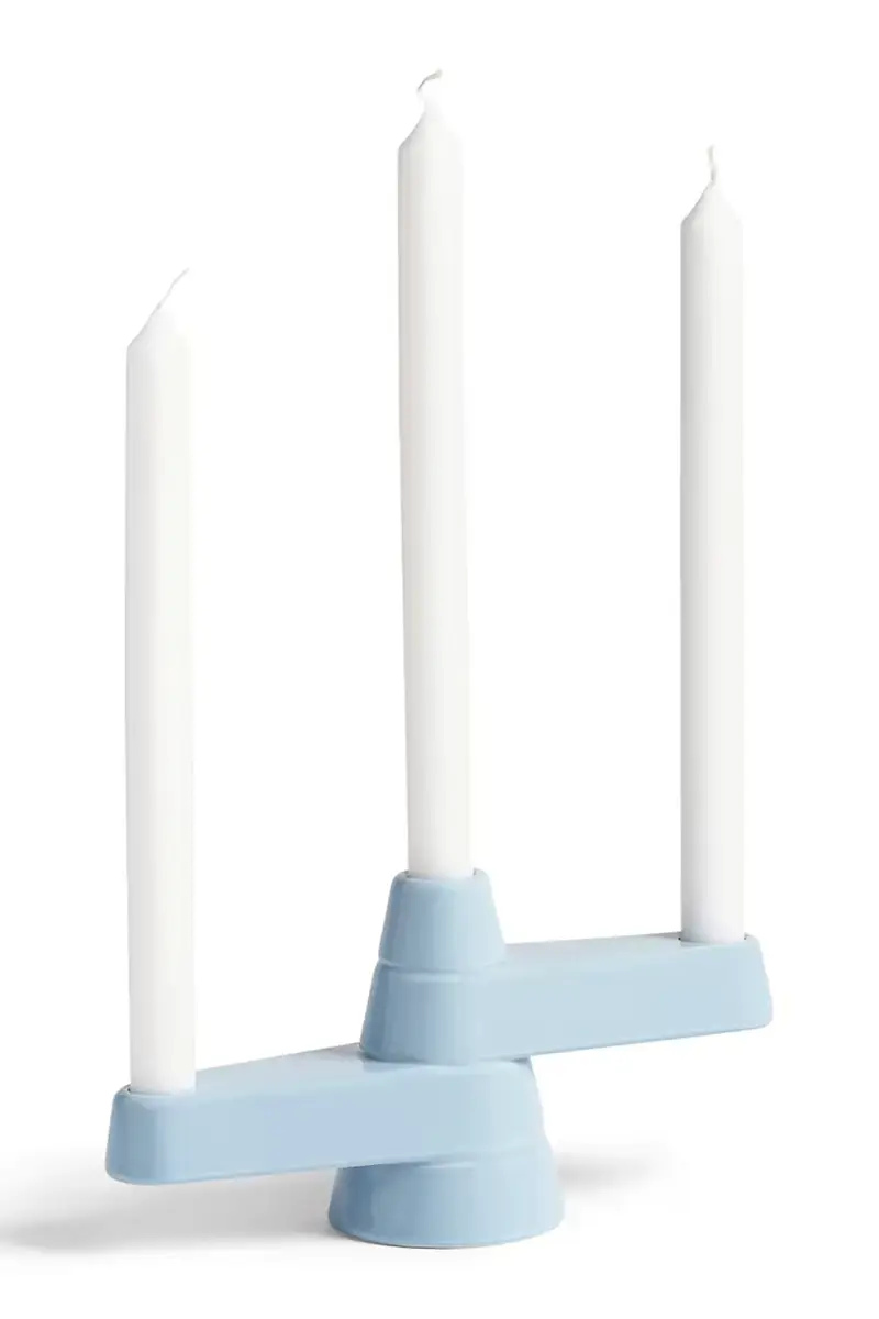 candeliere decorativo brute 25 x 8 x 12 cm colore blu miniatura 2