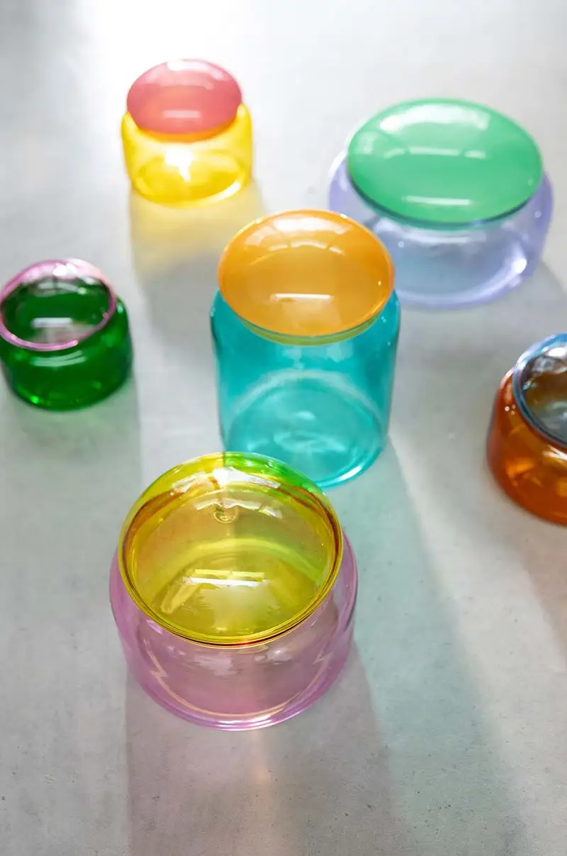 contenitore con copperchio puffy lilac Multicolore miniatura 2