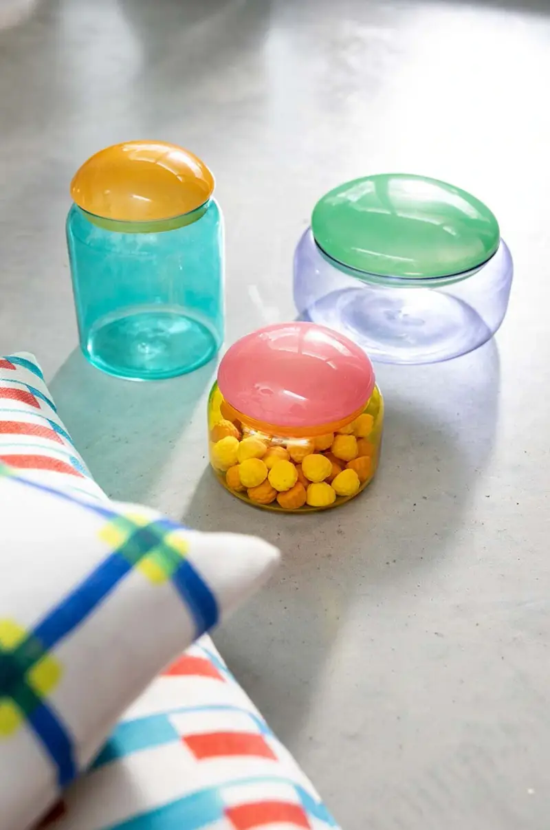 contenitore con copperchio puffy lilac Multicolore miniatura 3