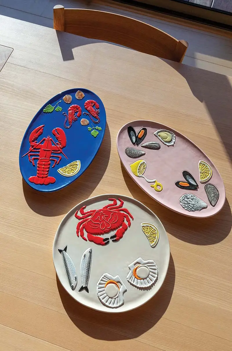 piatto Platter de la mer crab Multicolore miniatura 2