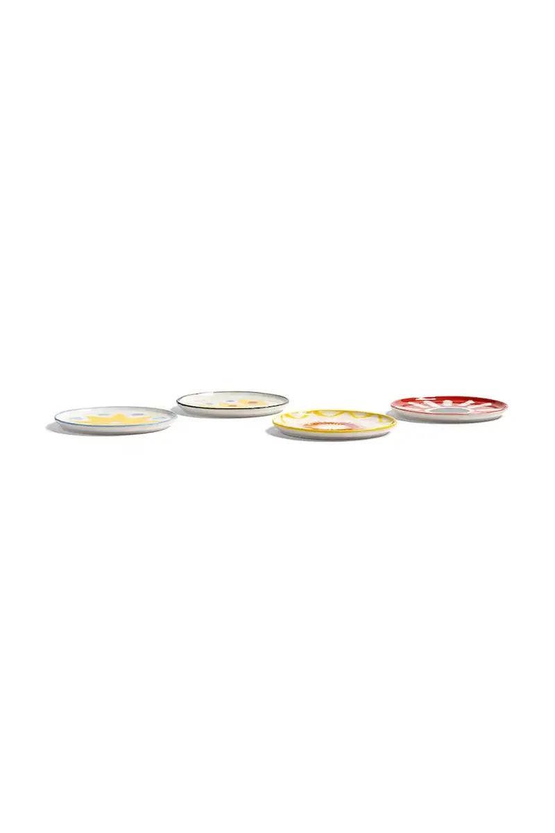 set di piatti da antipasto festivo S/13 cm pacco da 4 Multicolore miniatura 2