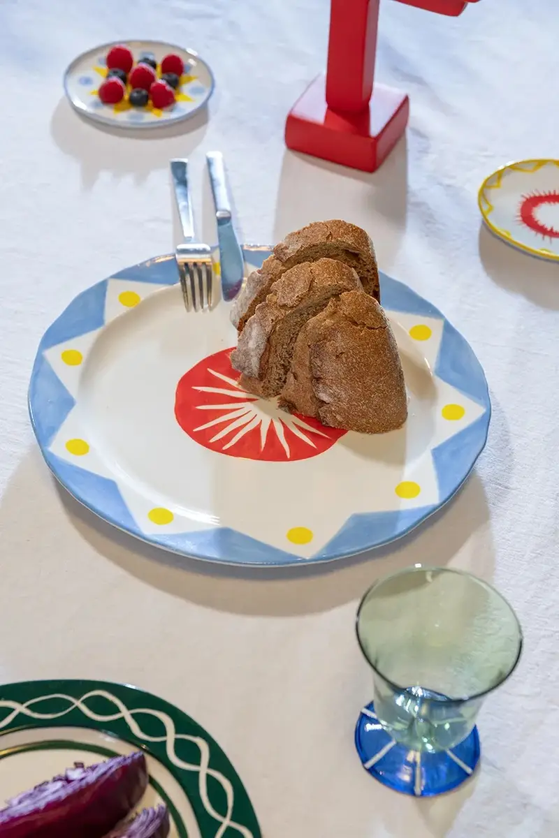 set di piatti da antipasto festivo S/13 cm pacco da 4 Multicolore miniatura 5