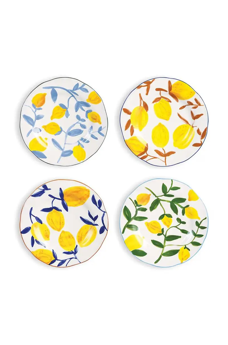 set piatti Plate Lemon Twig pacco da 4 Multicolore