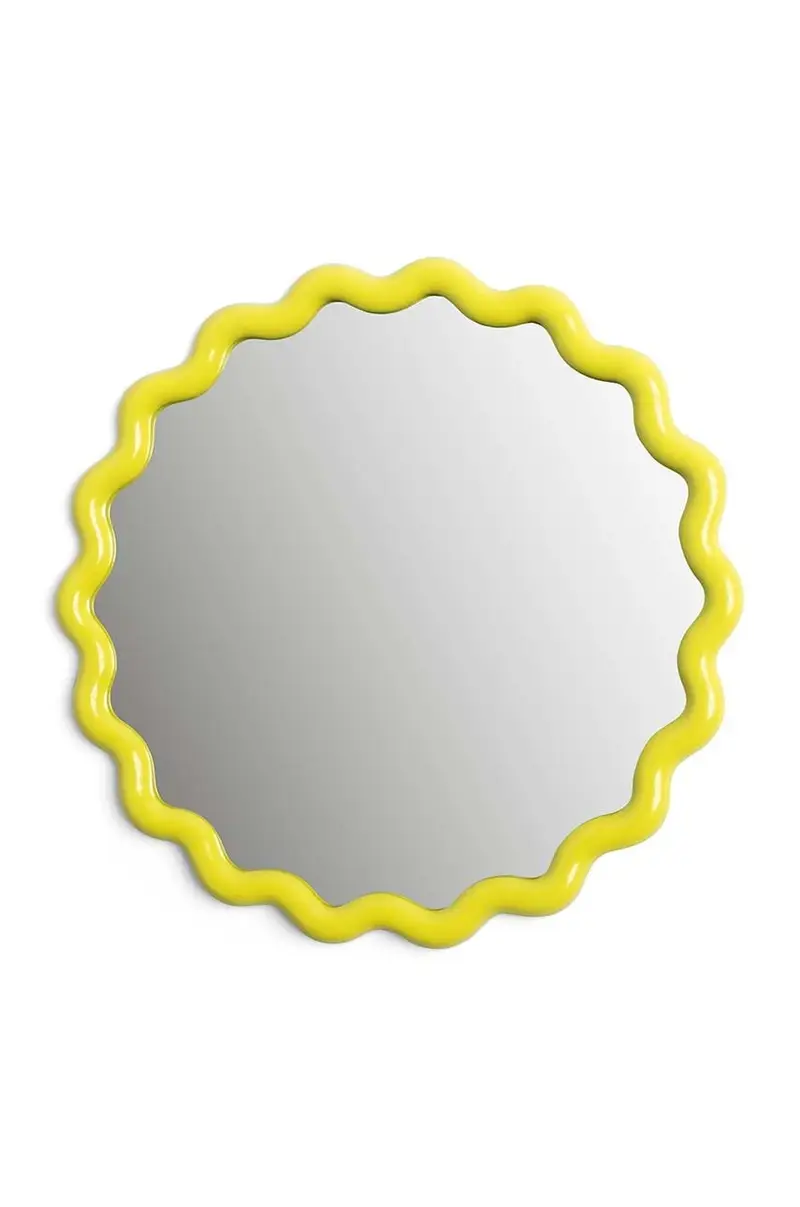 specchio da parete Zigzag Yellow Giallo