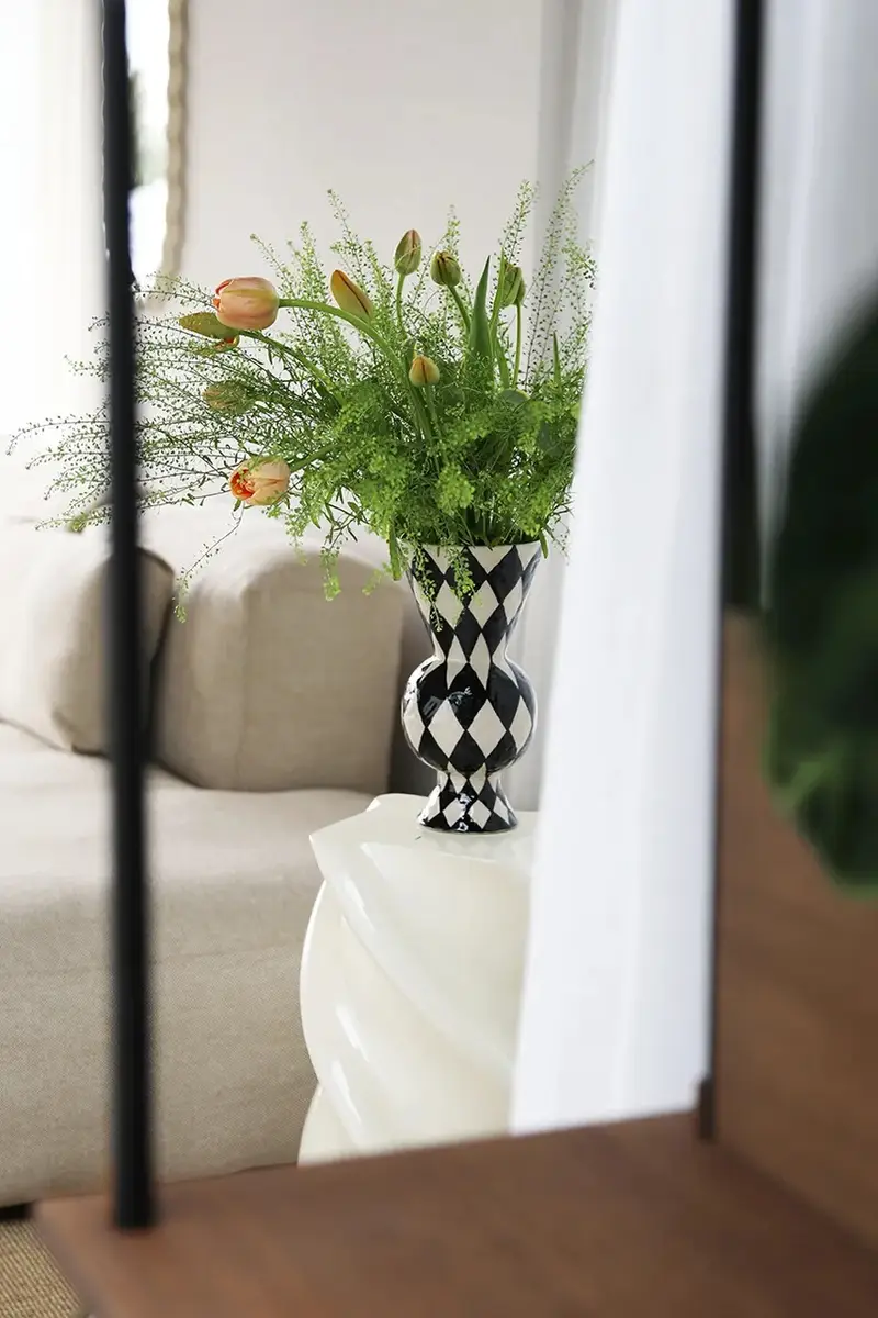 &k Amsterdam &k Amsterdam Vaso decorativo nero e bianco miniatura 4