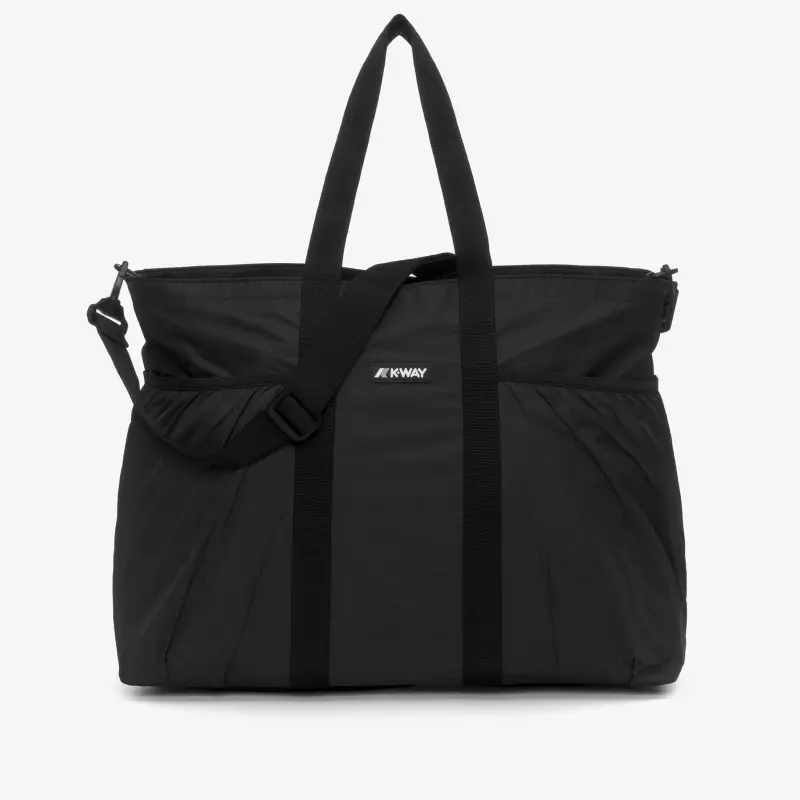 Borsa donna Tote Impermeabile Versatile Unisex Nera e Grigia con Scomparti K4122LW USY BLACK