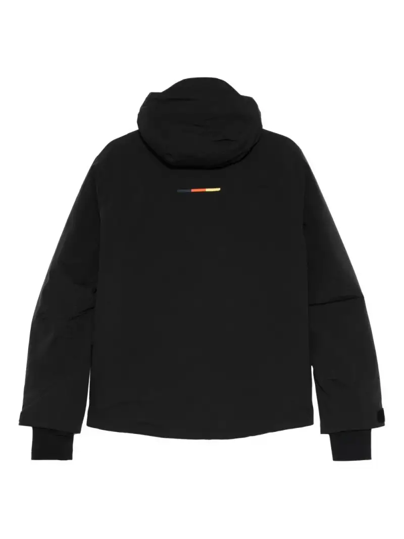 Giacca con zip nera con cappuccio Nero miniatura 3