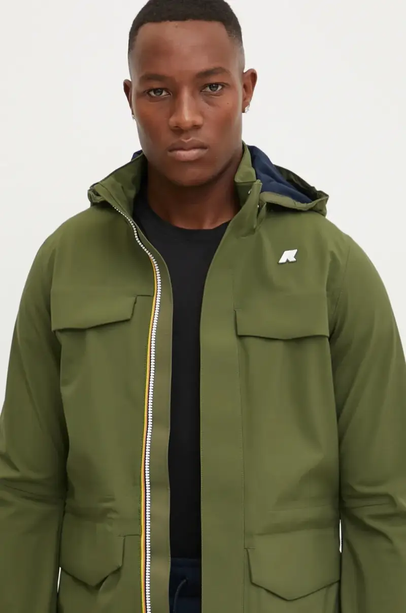giacca impermeabile uomo colore verde K7126VW miniatura 4