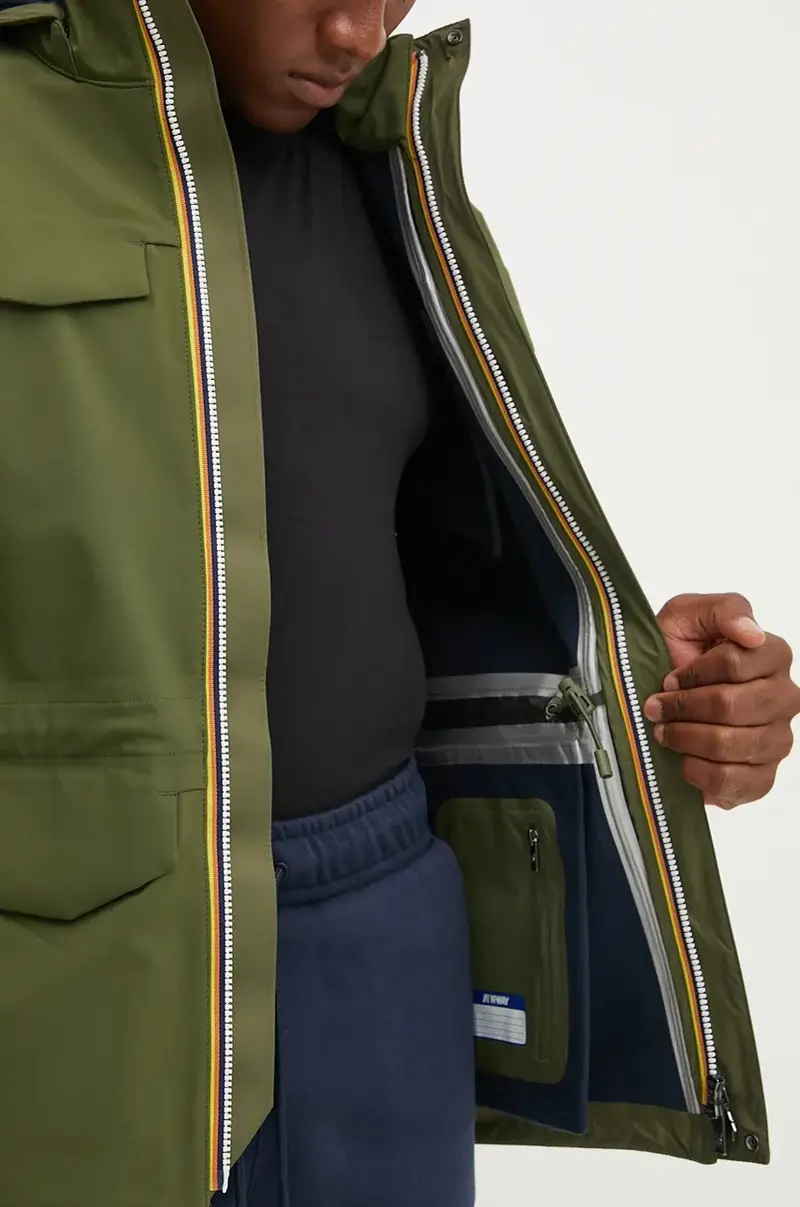 giacca impermeabile uomo colore verde K7126VW miniatura 5