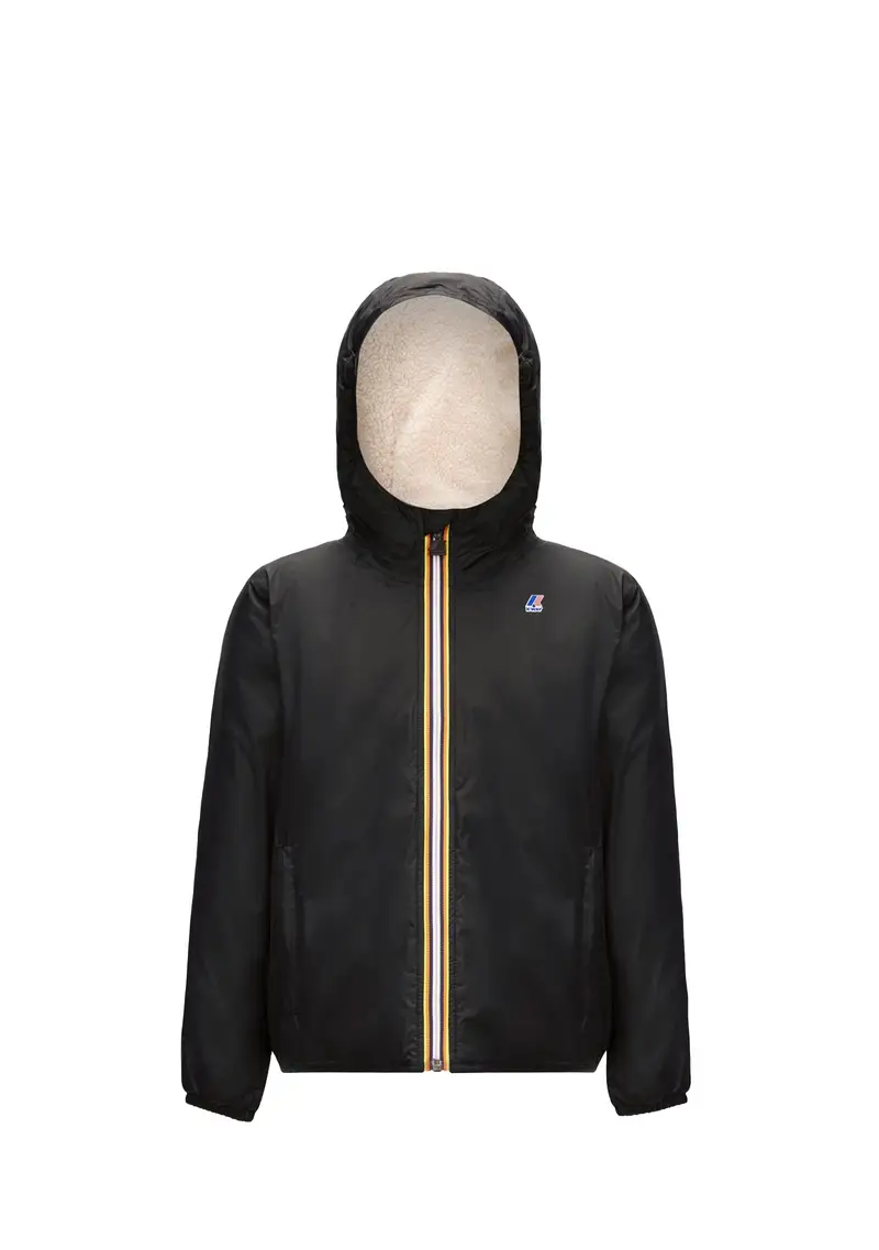 K-WAY - Giacca Junior Ecru/black Pure