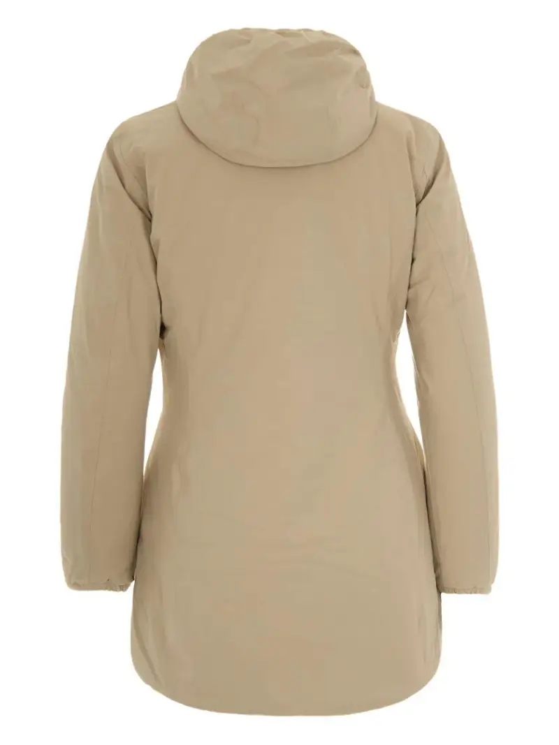 Giacca Trapuntata con Cappuccio e Zip Beige miniatura 2