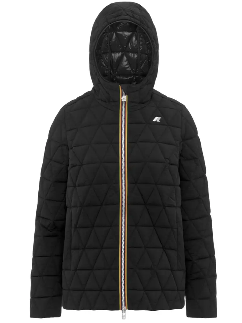 giubbini donna k-way - madlaine diamond quilted - nero BLACK