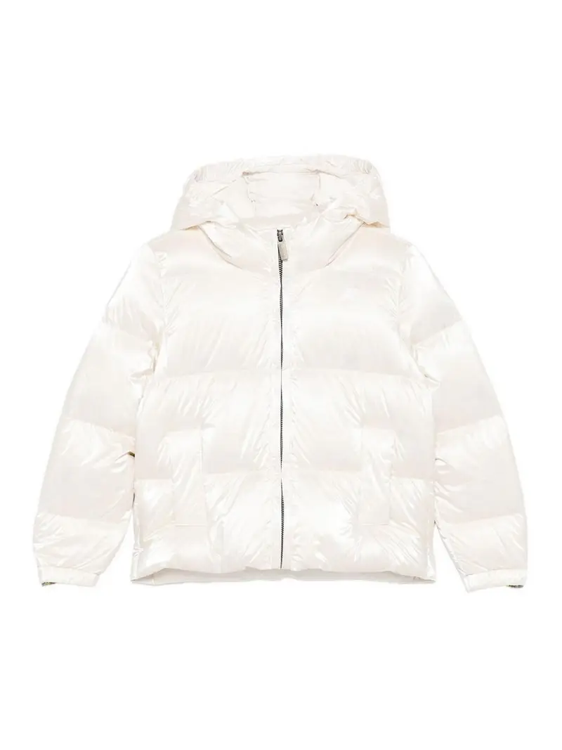 Giubbino Con Cappuccio Bianco