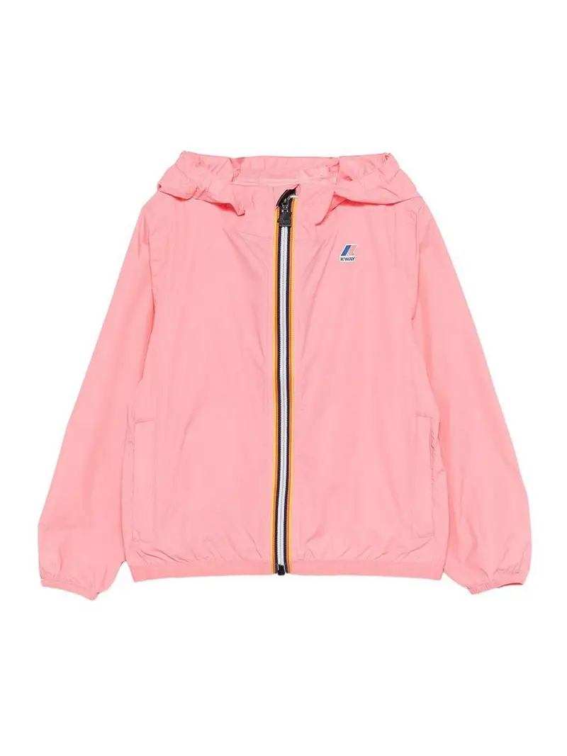 Giubbino Impermeabile Con Logo Color Carne E Neutri