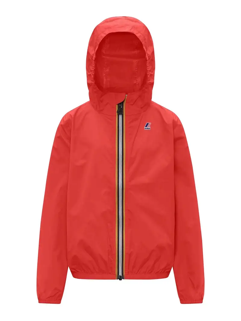 Giubbino Impermeabile Con Logo Rosso