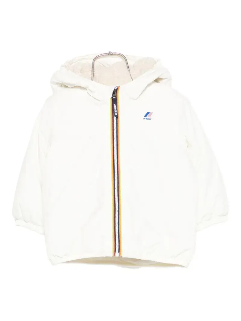 Giacca bianca E Le Vrai 4 0 Claudine Orsetto con cappuccio Bianco