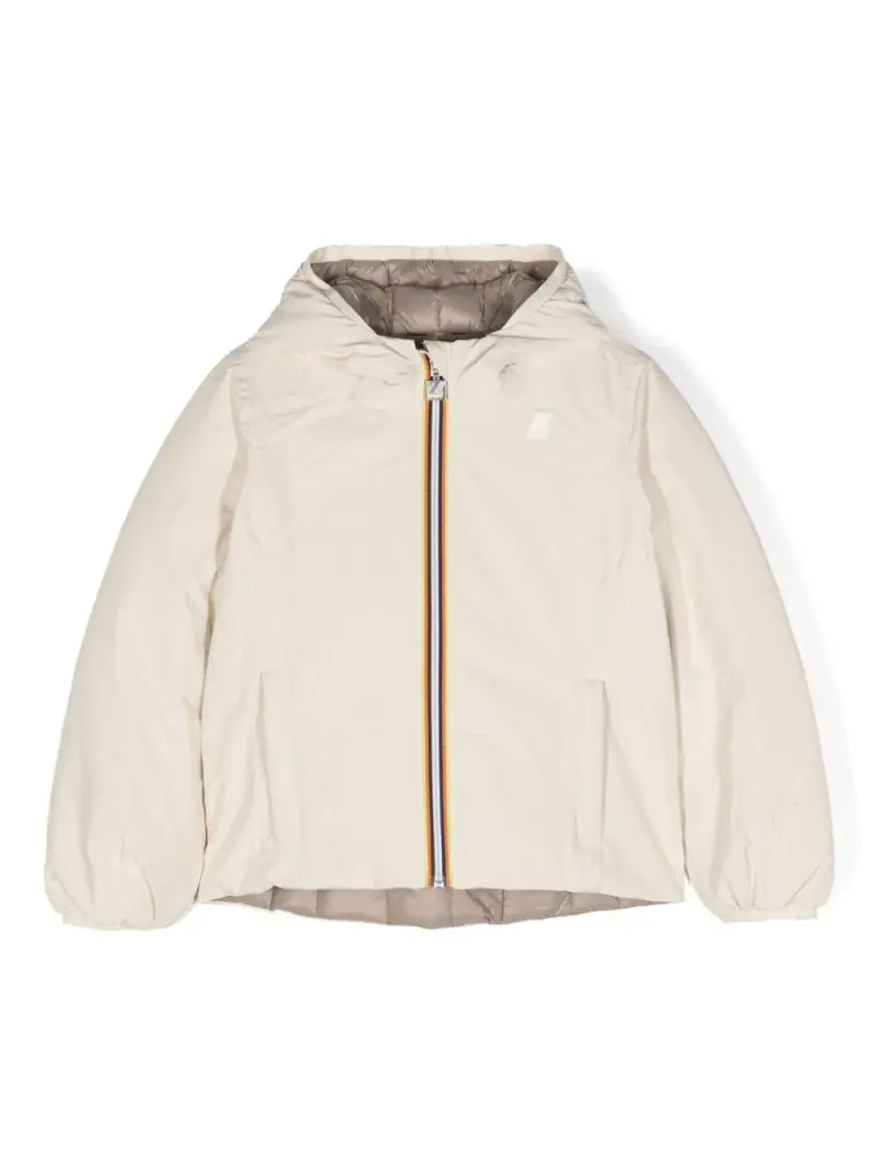 Giubbino beige-marrone bicolor interno trapuntato