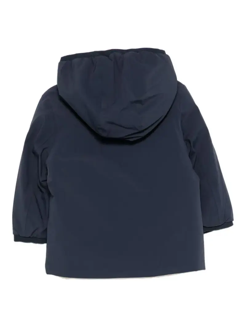 Piumino reversibile blu/verde con cappuccio miniatura 2