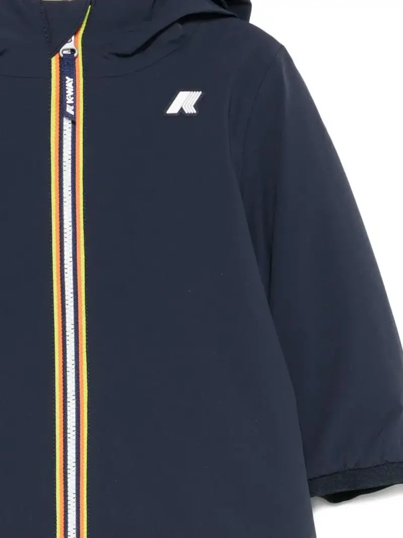 Piumino reversibile blu/verde con cappuccio miniatura 3