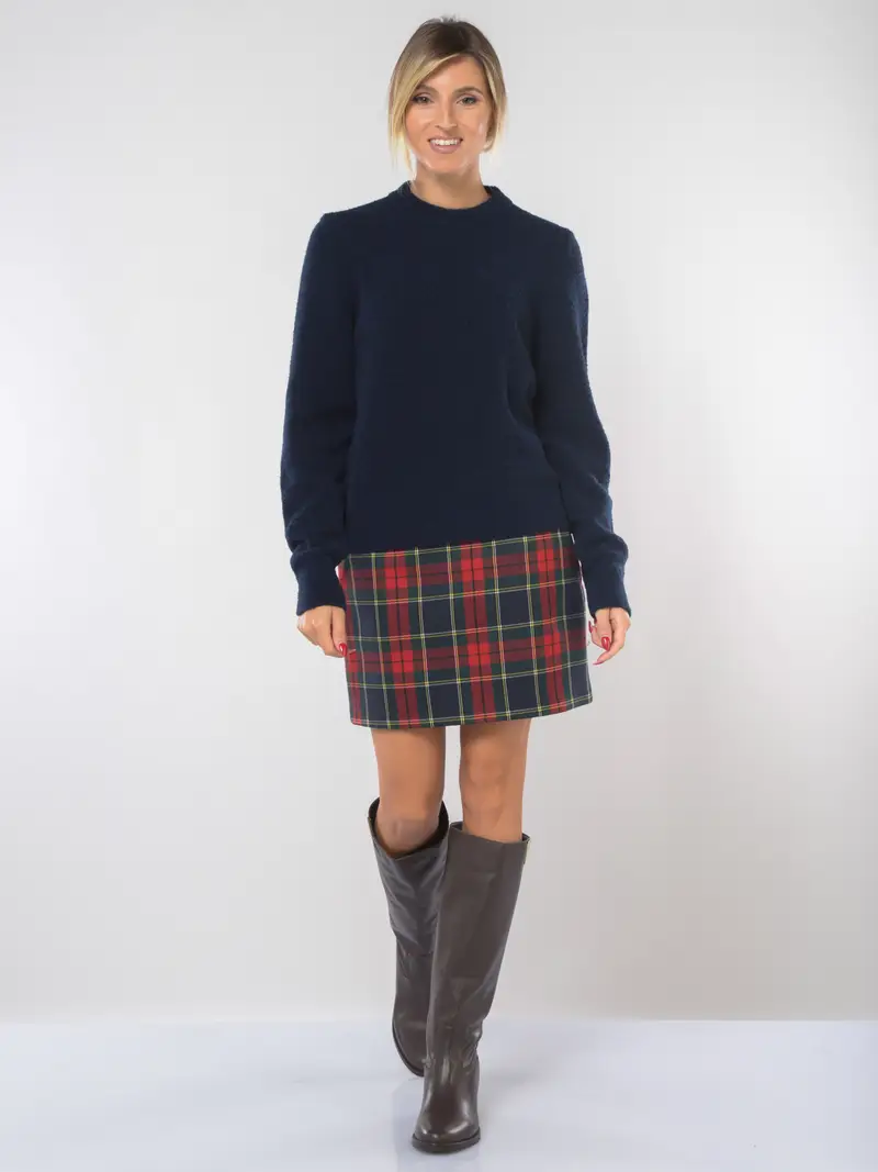 maglia da donna K Way a girocollo in lana Blu miniatura 2